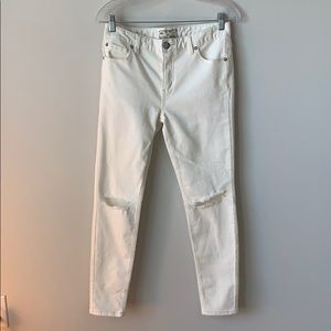 Free People white jeans